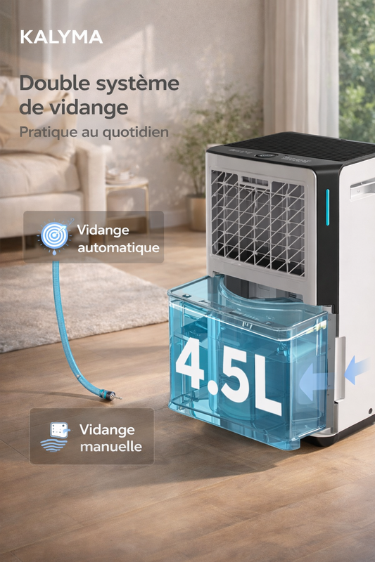 Déshumidificateur d’air HIMLABS 20 L/jour jusqu’à 60 m² Wi-Fi vidange continue – OL20-BD068CF
