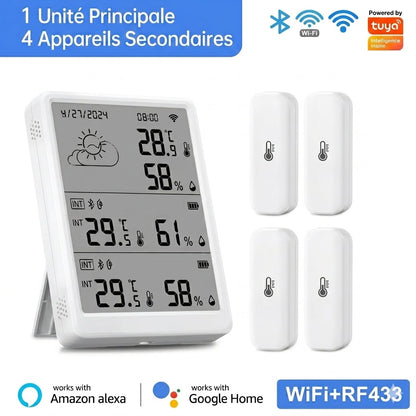 Station Météo WiFi Connectée — Thermomètre Hygromètre Intérieur/Extérieur