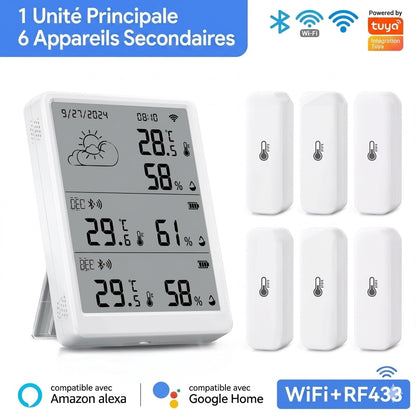 Station Météo WiFi Connectée — Thermomètre Hygromètre Intérieur/Extérieur