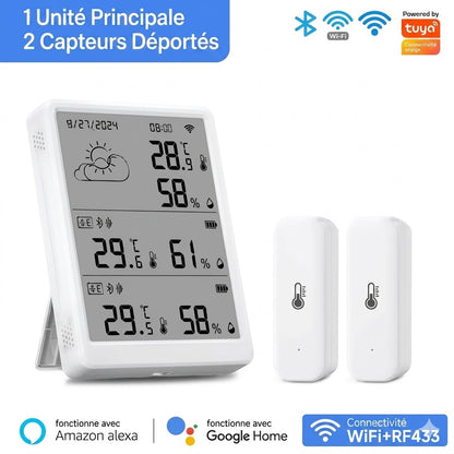 Station Météo WiFi Connectée — Thermomètre Hygromètre Intérieur/Extérieur
