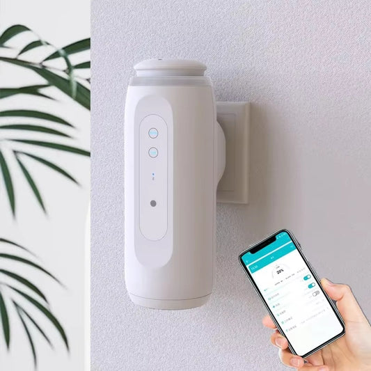 Diffuseur d’Huiles Essentielles Sans Eau Intelligent – Prise Murale, Parfum Automatique & Contrôle Bluetooth