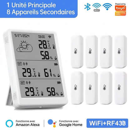 Station Météo WiFi Connectée — Thermomètre Hygromètre Intérieur/Extérieur